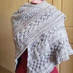 Abigail shawl in twinkling gray